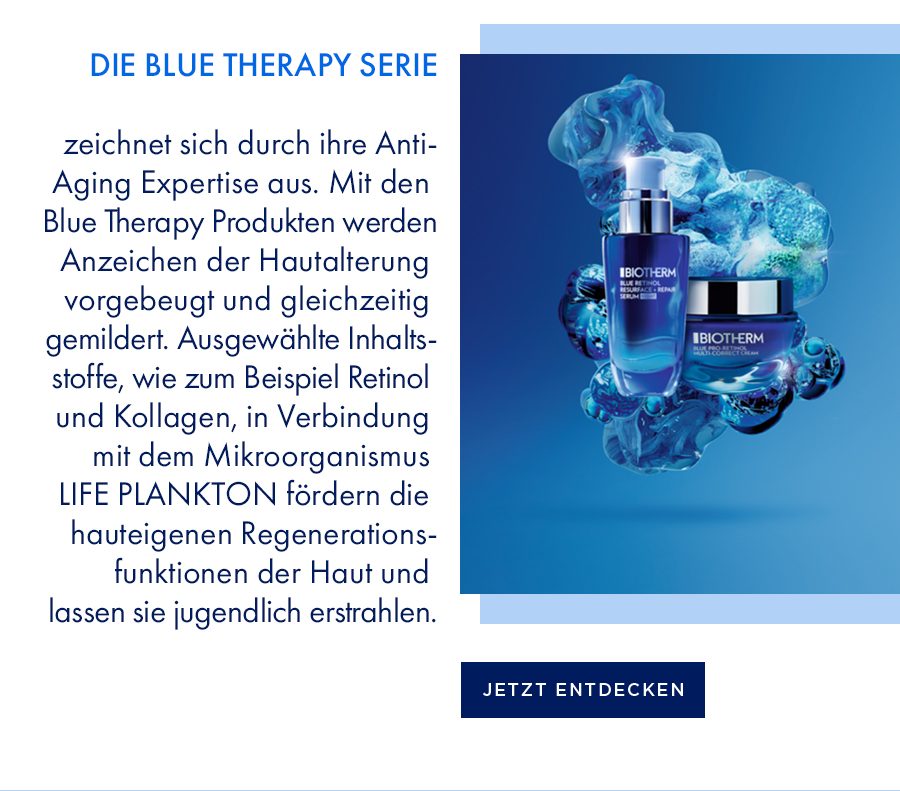Die Blue Therapy Serie von Biotherm