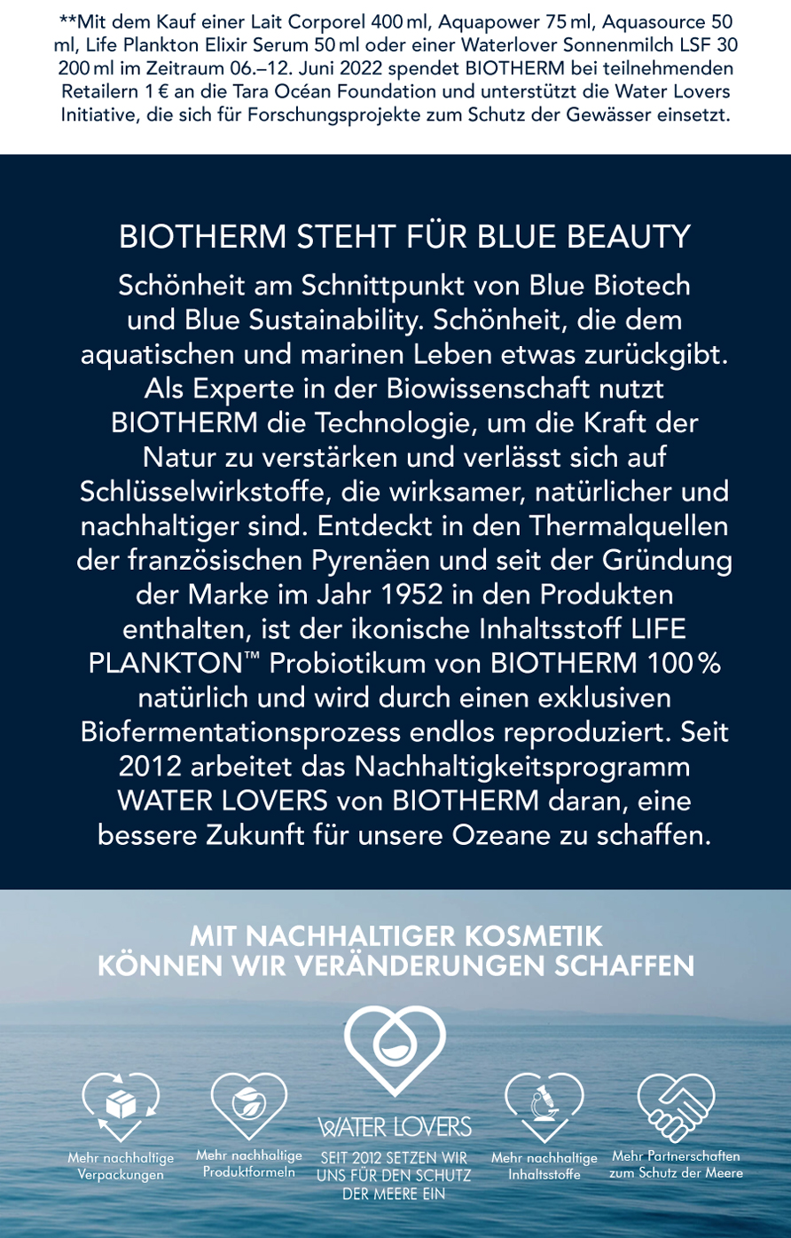 Biotherm steht fr blue beauty
