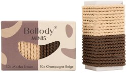 Bellody® Mini Haargummis (20 Stück - Braun & Beige - Mischpaket)